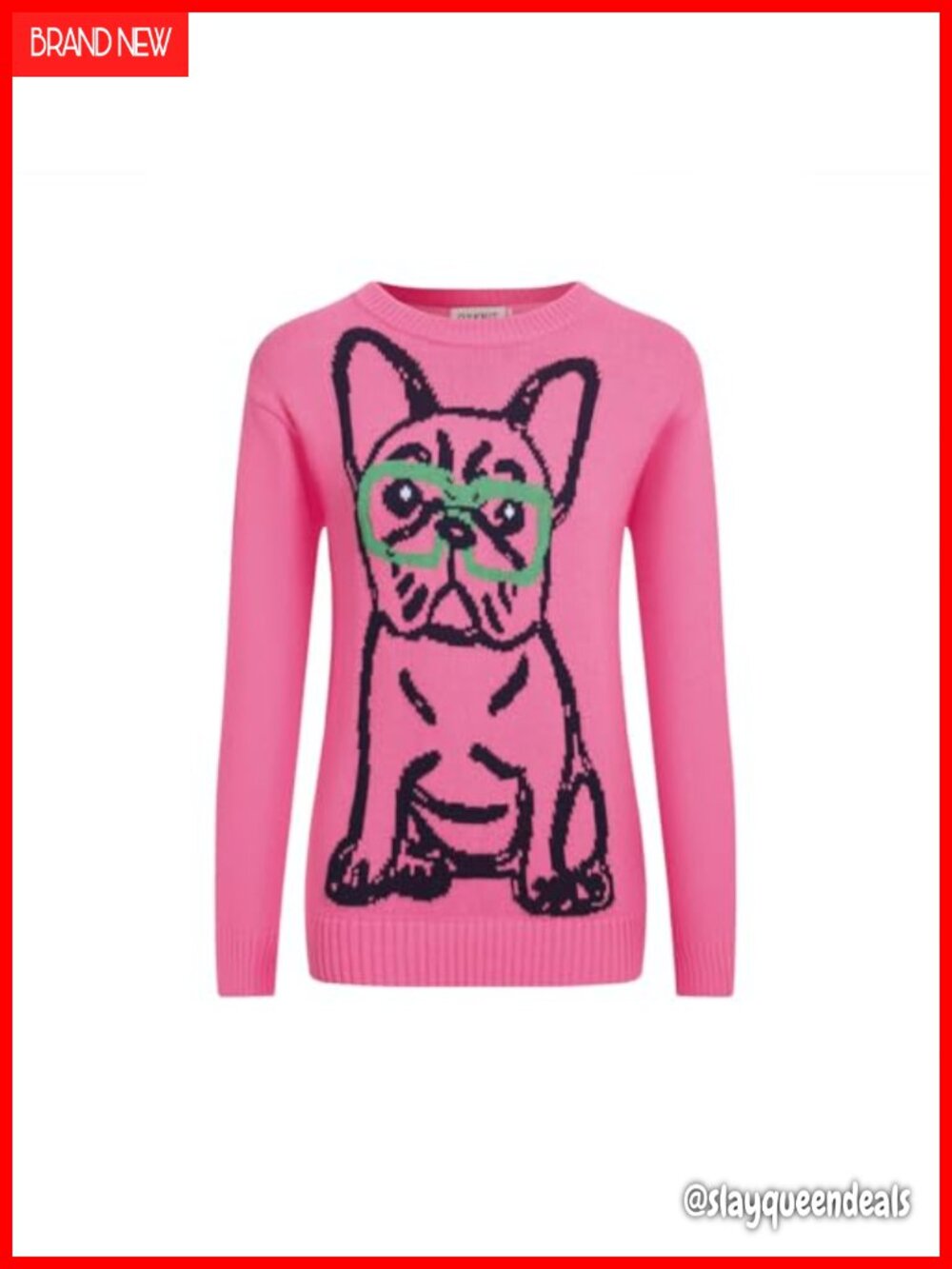 Women's Knit Long Sleeve T-Shirt Retro Dog Cotton Crew Neck Pullover Casual